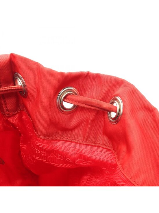 Prada Backpack Vela Red Nylon Leather main image 11